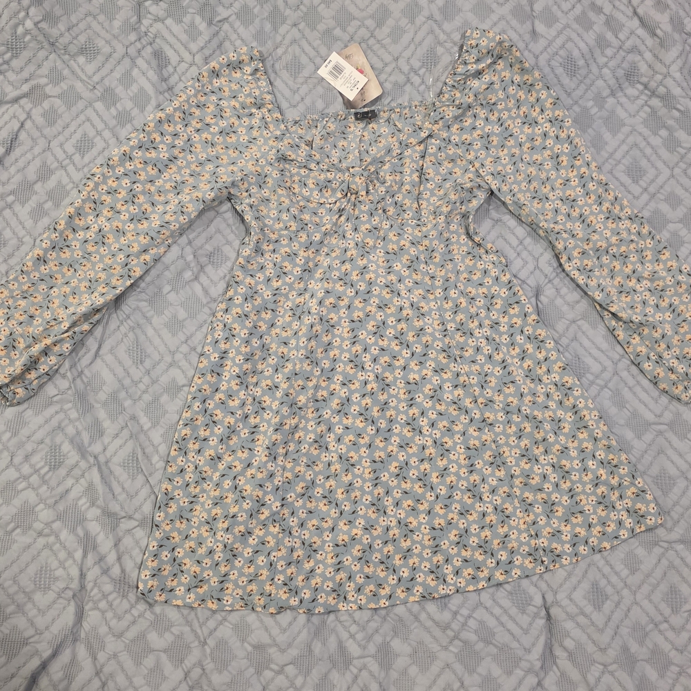 Lily Rose Light Blue Floral Dress